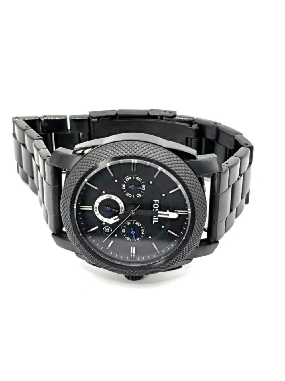 Fossil Machine FS4552 Men's Black Chronograph Watch 45mm